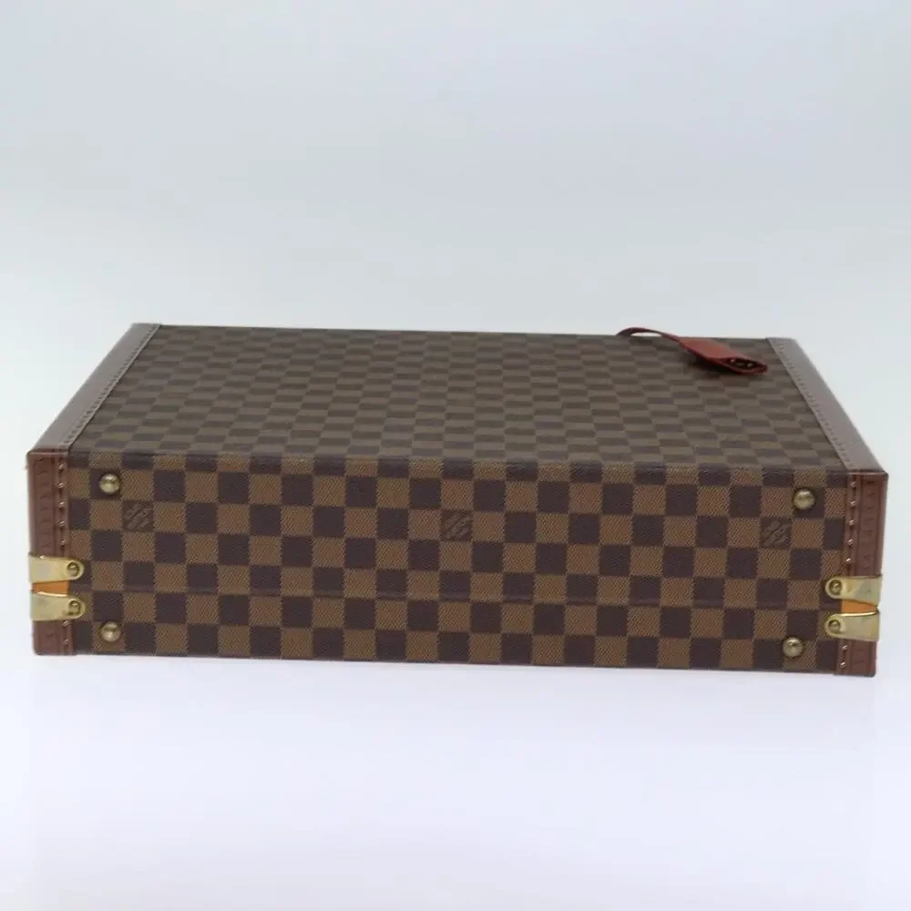Louis Vuitton Damier Ebene Attache Case Handbag Brown
